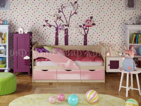Кровать Дельфин-1 1600 Розовый металлик в Сысерти - sysert.magazinmebel.ru | фото - изображение 1