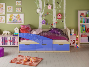 Кровать Дельфин 1600 Синий металлик в Сысерти - sysert.magazinmebel.ru | фото