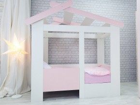 Кровать детская Теремок без ящика розовая в Сысерти - sysert.magazinmebel.ru | фото
