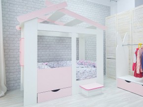 Кровать детская Теремок без ящика розовая в Сысерти - sysert.magazinmebel.ru | фото - изображение 2