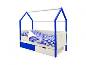 Кровать-домик мягкий Svogen с ящиками сине-белый в Сысерти - sysert.magazinmebel.ru | фото
