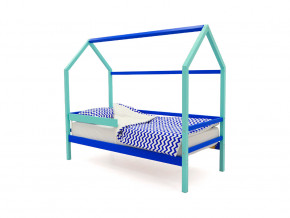 Кровать-домик Svogen с бортиком мятно-синий в Сысерти - sysert.magazinmebel.ru | фото - изображение 1