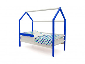 Кровать-домик Svogen с бортиком сине-белый в Сысерти - sysert.magazinmebel.ru | фото - изображение 1