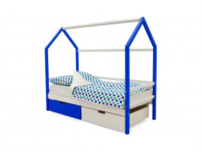 Кровать-домик Svogen с ящиками сине-белый в Сысерти - sysert.magazinmebel.ru | фото - изображение 1