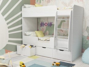 Кровать двухъярусная Малыш двойняшка белый в Сысерти - sysert.magazinmebel.ru | фото
