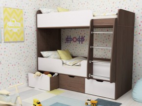 Кровать двухъярусная Малыш двойняшка бодега-белый в Сысерти - sysert.magazinmebel.ru | фото
