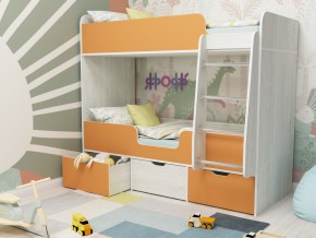 Кровать двухъярусная Малыш двойняшка винтерберг-оранжевый в Сысерти - sysert.magazinmebel.ru | фото - изображение 1