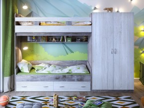 Кровать двухъярусная Юта 2 со шкафом в Сысерти - sysert.magazinmebel.ru | фото - изображение 1