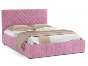 Кровать Гамма 1400 с основанием велюр тенерифе розовый в Сысерти - sysert.magazinmebel.ru | фото - изображение 1