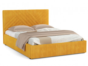Кровать Гамма 1600 с основанием велюр тенерифе куркума в Сысерти - sysert.magazinmebel.ru | фото - изображение 1