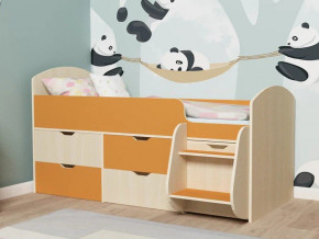 Кровать Малыш-7 Дуб-Оранжевый в Сысерти - sysert.magazinmebel.ru | фото