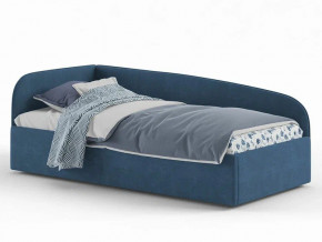 Кровать мягкая Денди на латах рогожка синяя в Сысерти - sysert.magazinmebel.ru | фото - изображение 1