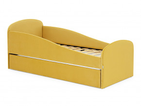 Кровать с ящиком Letmo горчичный (велюр) в Сысерти - sysert.magazinmebel.ru | фото - изображение 1