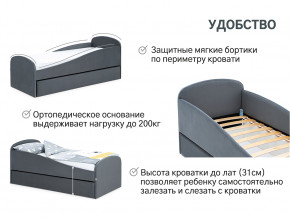 Кровать с ящиком Letmo графит (велюр) в Сысерти - sysert.magazinmebel.ru | фото - изображение 11