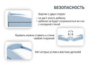 Кровать с ящиком Letmo небесный (рогожка) в Сысерти - sysert.magazinmebel.ru | фото - изображение 15