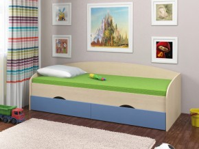 Кровать Соня 2 дуб молочный-голубой в Сысерти - sysert.magazinmebel.ru | фото - изображение 1