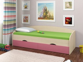 Кровать Соня 2 дуб молочный-розовый в Сысерти - sysert.magazinmebel.ru | фото - изображение 1