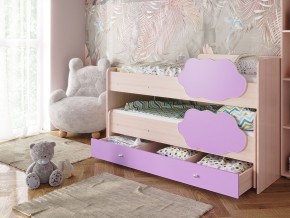 Кровать Соник с ящиком млечный дуб-ирис в Сысерти - sysert.magazinmebel.ru | фото