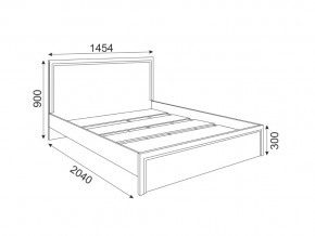 Кровать стандарт с настилом 1400 Беатрис модуль 16 Дуб млечный в Сысерти - sysert.magazinmebel.ru | фото - изображение 2