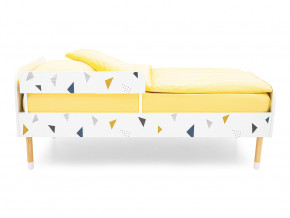 Кровать Stumpa Классика с бортиком рисунок Треугольники желтый, синий в Сысерти - sysert.magazinmebel.ru | фото - изображение 3