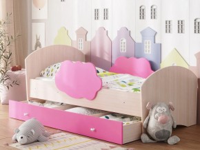 Кровать Тучка с ящиком дуб-розовый в Сысерти - sysert.magazinmebel.ru | фото