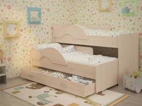 Кровать выкатная Радуга с ящиком 80х160 млечный дуб в Сысерти - sysert.magazinmebel.ru | фото