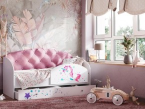 Кровать Звездочка с бортиком Белый-розовый в Сысерти - sysert.magazinmebel.ru | фото - изображение 1