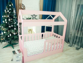 Кроватка-Домик без ящика розовая в Сысерти - sysert.magazinmebel.ru | фото