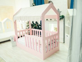 Кроватка-Домик без ящика розовая в Сысерти - sysert.magazinmebel.ru | фото - изображение 5
