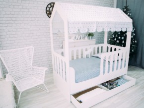 Кроватка-Домик с ящиком белая в Сысерти - sysert.magazinmebel.ru | фото - изображение 1