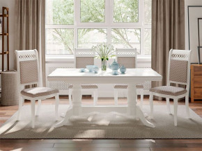 Обеденная группа стол Дижон и стулья Флоренция-1 4 шт белый в Сысерти - sysert.magazinmebel.ru | фото
