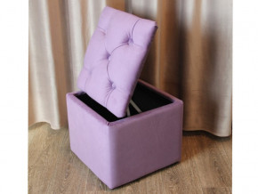 Пуф с каретной стяжкой и ящиком для хранения фиолетовый в Сысерти - sysert.magazinmebel.ru | фото - изображение 4