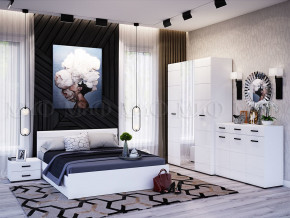 Спальня Нэнси New МДФ Белый глянец холодный, Белый в Сысерти - sysert.magazinmebel.ru | фото