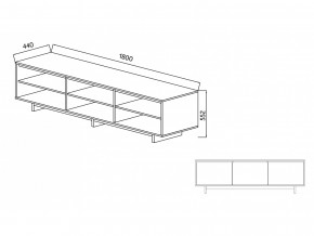 Тумба для ТВА Moderno-1800 Ф6 в Сысерти - sysert.magazinmebel.ru | фото - изображение 4