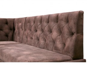 Угловой диван Призма каретная стяжка коричневый с коробами в Сысерти - sysert.magazinmebel.ru | фото - изображение 2